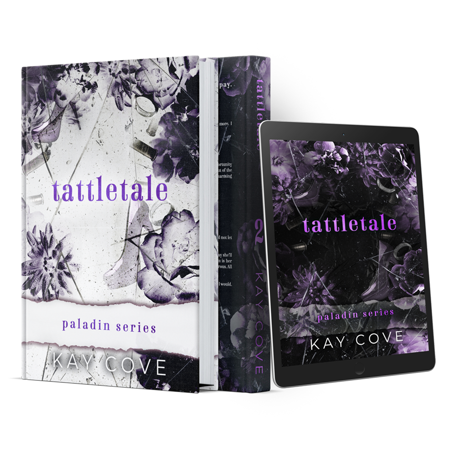 tattletale book mockup ipad and book by kay cove